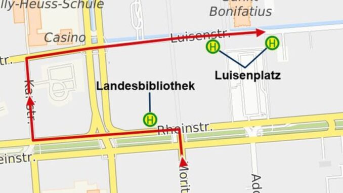 Mehrere Wiesbadener Buslinien werden ab 12. Januar umgeleitet