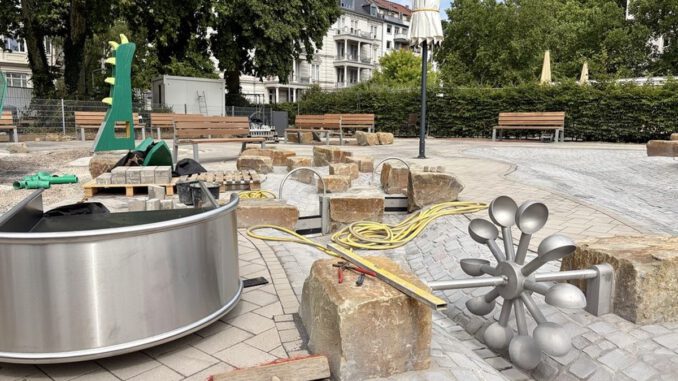 Reisinger-Anlagen: Neuer Wasserspielplatz kurzfristig vor der Freigabe